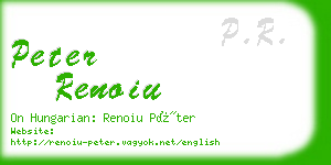 peter renoiu business card